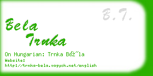 bela trnka business card